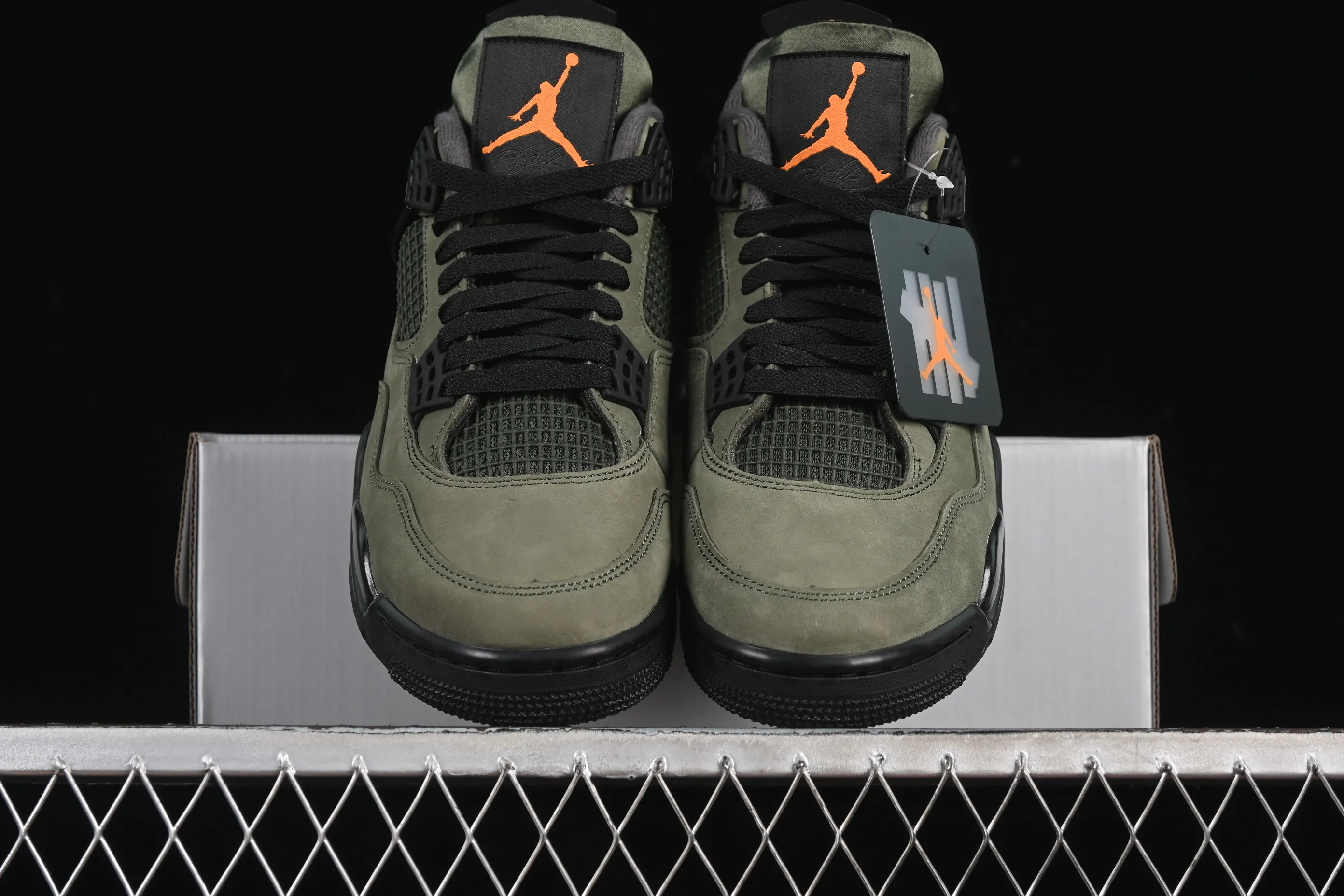 All categories Air Jordan Jordan series basketball shoes Air Jordan 4 LJR version Undefeated x Air Jordan 4 OG AJ4 Joe 4 olive green suede IB1519-200